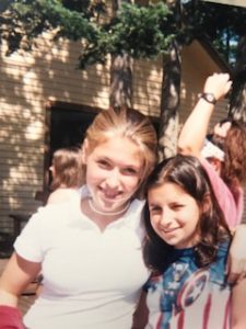 Liz Trenk Prusinsky (right) and Alexandra Smith (right) during their camper years